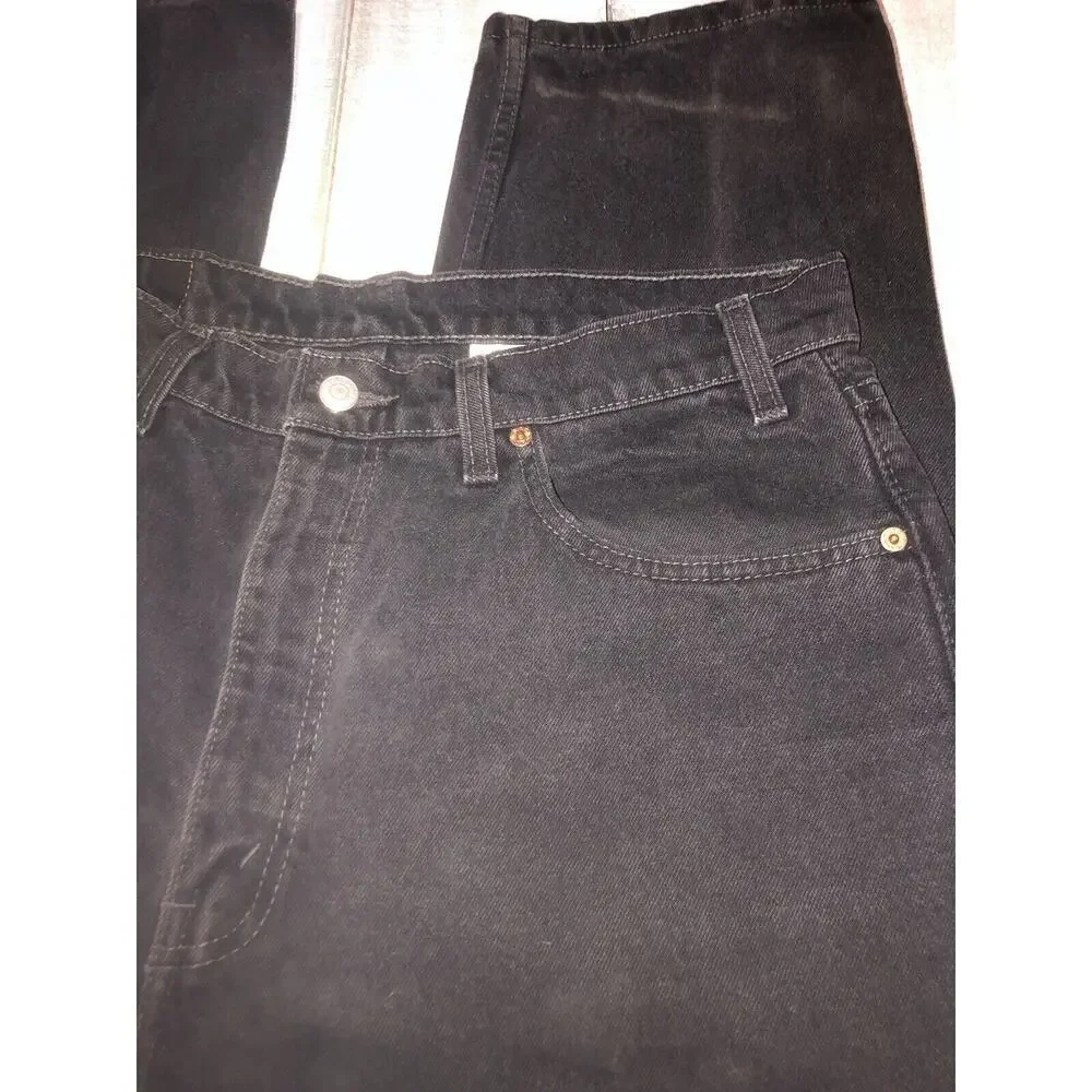 Vintage Levi’s 550 Black Relaxed Fit Denim Jeans Pants Made in Canada Size 36x34